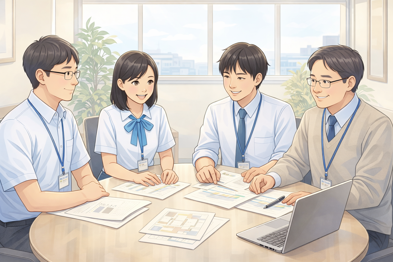 スタッフ一同の誠実な会議